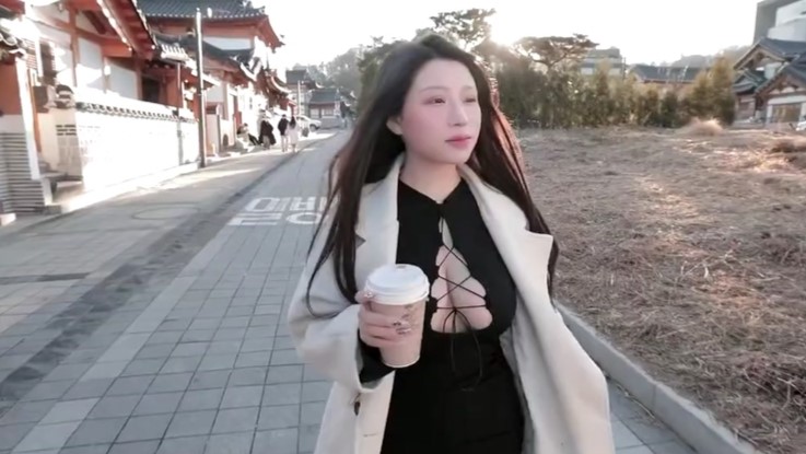 國產AV 艾瑪Emma雪白巨乳游客艾玛 韩国性爱旅游part-1