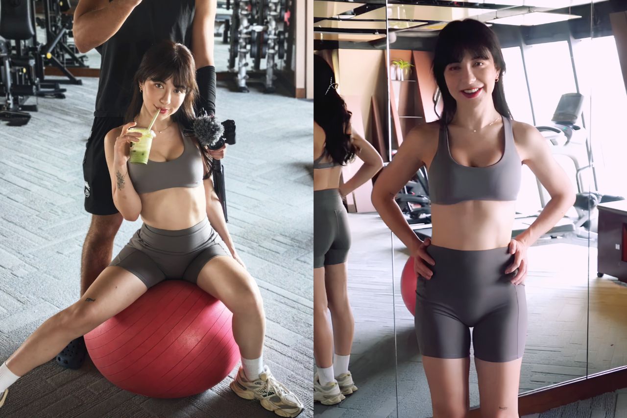 LunaLoveKiss 性感混血瑜伽宝贝和教练的私人训练课程